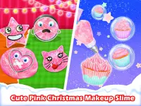 Pink Christmas Makeup Slime Screen Shot 0