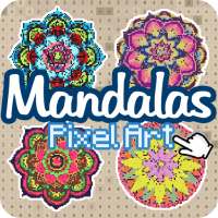 Mandalas color by number - Mandala pixel art