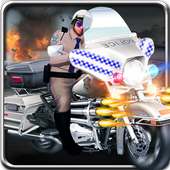 Police Moto Shooting Chase