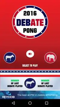 2016 Debate Pong. Screen Shot 1