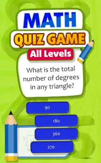 Math All Levels Quiz Game Screen Shot 7