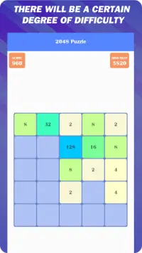 2048 Classic Merge - Gioco puzzle gratuito Screen Shot 2