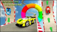 3D 스턴트 레이스 2021: 뜨거운 바퀴 자동차 운전 게임 Screen Shot 1