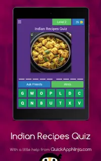 Indian Recipes Quiz Screen Shot 2