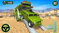 軍用 車両 輸送 シミュレーター ゲーム: 車 トラック運転 Screen Shot 6
