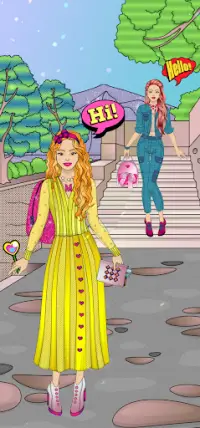 College Girl Coloring Dress Up Screen Shot 6