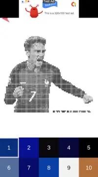 Coloring Football Player Pixel Art By Number Screen Shot 2