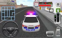 سائق مجنون سيارة شرطة 3D Screen Shot 0