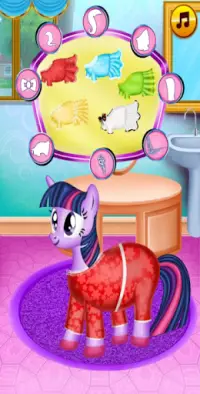Salon tóc dễ thương Pony - Trò chơi chăm sóc ngựa Screen Shot 5