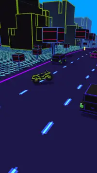 Rainbirth Motor race Traffic Bikes Blocky Rider Screen Shot 3