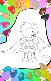 Super Heroes Coloring Screen Shot 0
