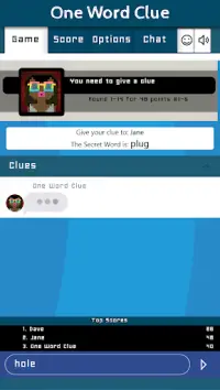 One Word Clue Same Room Multiplayer Game Screen Shot 3