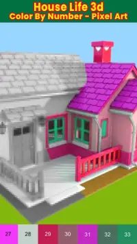 House Life 3d Color By Number - PixelArt Coloring Screen Shot 2