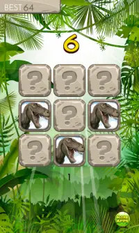 Memori permainan: Dinosaur: Penggoda otak *Percuma Screen Shot 1