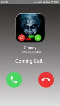 scary granny's video call/chat game prank Screen Shot 1