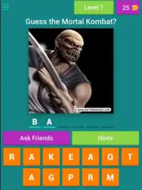 Mortal Kombat Combo Quiz Screen Shot 6