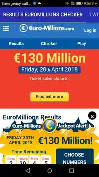 Results Euromillions Checker Screen Shot 0