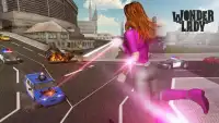 Wonder Warrior Women- Flying Superhero City Battle Screen Shot 1