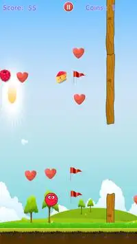 Love Red Ball Candy Jumping Screen Shot 4