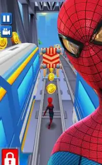 Subway avengers Infinity Dash: spiderman & ironman Screen Shot 0