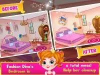 Принцесса Кукольный Дом Игры на уборку и украшение Screen Shot 2