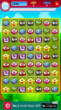 Funny Monster Match: Match three game and puzzle Screen Shot 1