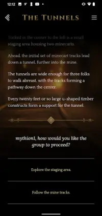 Mythion Adventures - Gamebook, Text Adventure Screen Shot 3