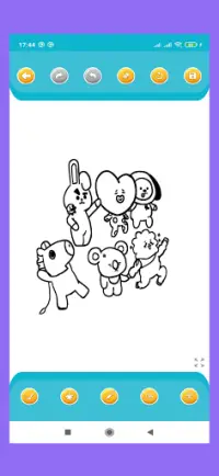 How to draw BT21 Coloring Screen Shot 1