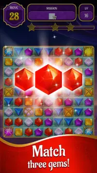 Genios y Oro - Aventura de Match 3: Joyas y Gemas Screen Shot 3