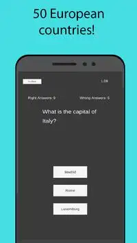 Capital Quiz - Europe Screen Shot 0