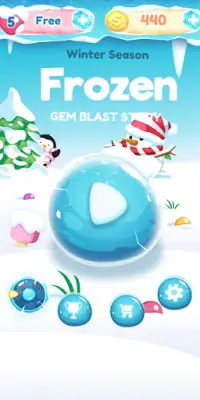 Winter Frozen Season Gem Blast Screen Shot 0
