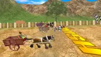 Offroad Horse Cart Racing: juego de simulador de Screen Shot 3