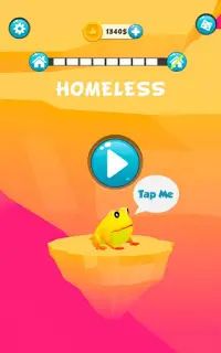 Tap the frog- Homeless Frog Games Screen Shot 0