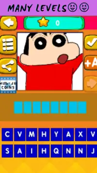 Shin-Chan Quiz Game Question Guess Cartoon Crayon Screen Shot 2