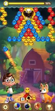 Bubble Bird Shooter - Color Bubble Game Screen Shot 2