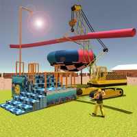 Construir parque temático aquático: construção 3D