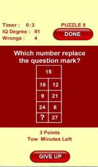 IQ Test puzzle numbers Screen Shot 4