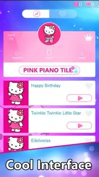 Pink Hello Kitty Piano Tiles Screen Shot 0