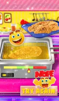 ¡Deep Fried Chicken Pizza Maker! Comida rápida de Screen Shot 8