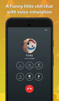 Best Funny Forky Fake Chat And Video Call Screen Shot 2