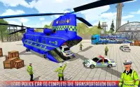 Offroad Police Truck Transport & Cargo Helicopter Screen Shot 0