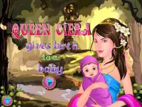 Queen gives birth - baby games Screen Shot 0