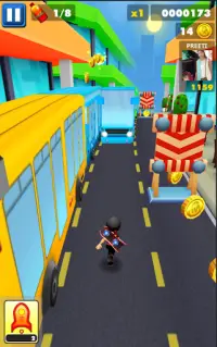 Subway Ninja Run:Surfer in the road Screen Shot 0