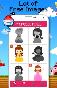 Princess Coloring By Number - Pixel Art Screen Shot 1