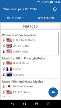 Calendário para Rio 2016 Screen Shot 3