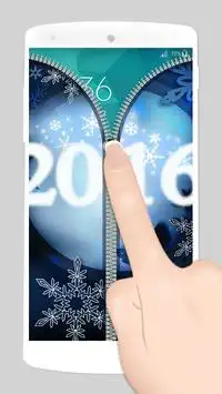 new year fake zipper lock Screen Shot 1
