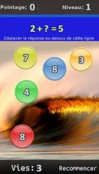 FRENCH Maths Algebra Game Screen Shot 2