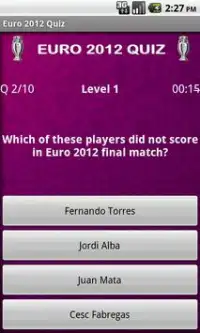 Euro 2012 Quiz Screen Shot 3