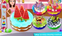 Rainbow Donut Kek Ekranı Chef Screen Shot 9