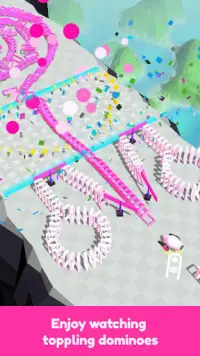 Domino Cliff - Toppling Dominoes 3D Screen Shot 3
